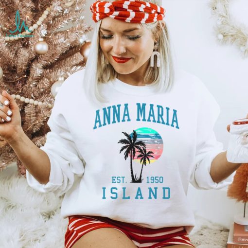 Anna Maria Island Florida Vintage Beach Palm Trees Summer T Shirt