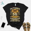 Awesome Since October 1967 55 Years Old 55th Birthday Gifts T Shirt