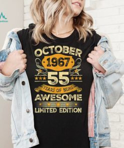 Awesome Since October 1967 55 Years Old 55th Birthday Gifts T Shirt (1)