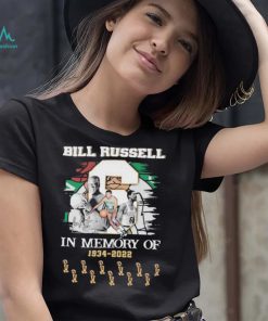 Bill Russell In Memory Of 1934 2022 Boston Celtics Signatures Shirt