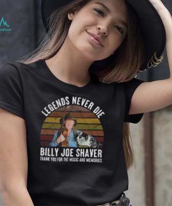 Billy Joe Shaver Signed 1939 2020 Legends Never Die Vintage Thank You Music And Memories Shirt