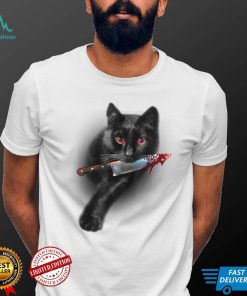 Black Cat Yellow Eye Halloween Cats Tee T Shirt Copy