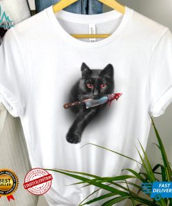 Black Cat Yellow Eye Halloween Cats Tee T Shirt Copy