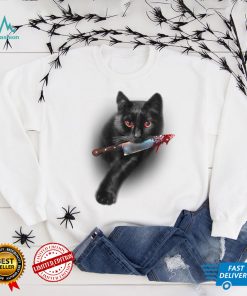 Black Cat Yellow Eye Halloween Cats Tee T Shirt Copy