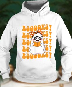 Boo Ghost Reading Books Librarian Halloween Boys Girls Kids T Shirt Copy