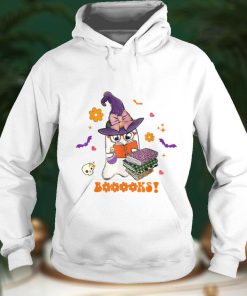 Booooks Cute Ghost Reading Library Books Halloween Teacher T Shirt