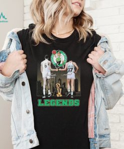 Boston Celtics John Havlicek And Bill Russell Legends Signatures Shirt