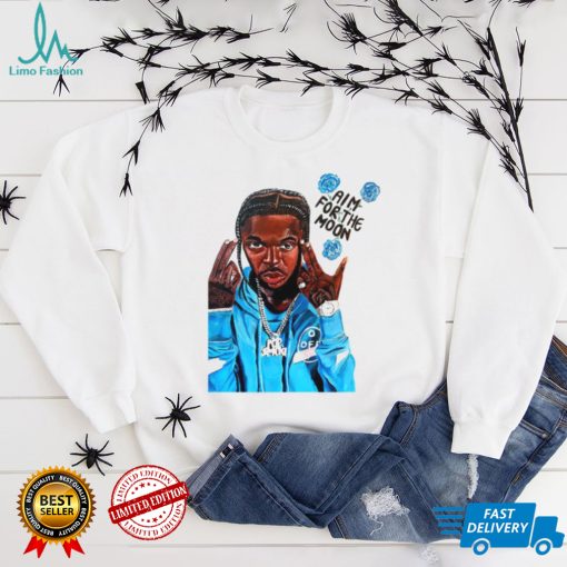 Boy With Blue Jackets Aim For The Moon 21 Savage Rap Hip Hop shirt