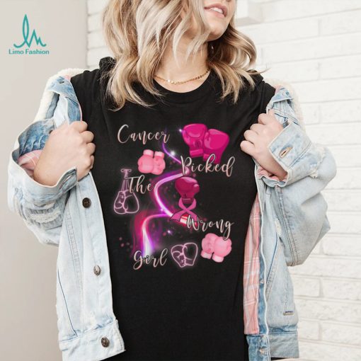 Cancer Picked The Wrong Girl Breast Cancer Awareness T Shirt