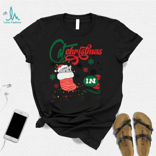 Cat Christmas in september funny awesome design for family T Shirt