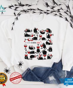 Cats 20 Ways To Drink Wine Cat Kitten Black shirt