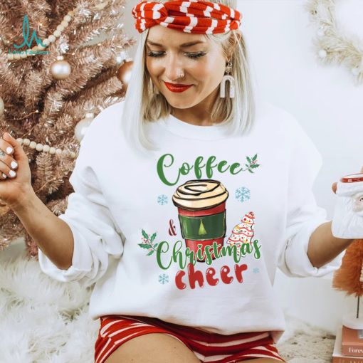 Coffee And Christmas Cheer Iced Coffee Lover Xmas Party T Shirt