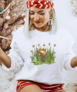 Cottagecore Frog Playing Guitar in Countrycore Aesthetic T Shirt