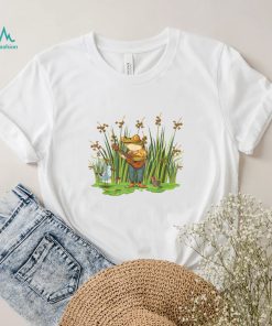 Cottagecore Frog Playing Guitar in Countrycore Aesthetic T Shirt