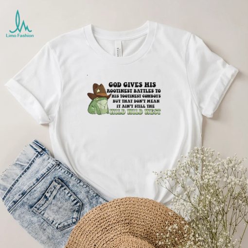 Cute Frog with Cowboy Hat Funny Saying Cottagecore Aesthetic T Shirt