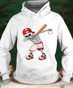 Dabbing Skeleton Baseball Funny Skull Halloween Costume T Shirt