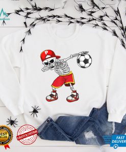 Dabbing Skeleton Soccer Funny Skull Halloween Costume T Shirt Copy (2)