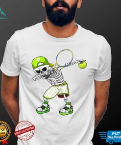 Dabbing Skeleton Tennis Funny Skull Halloween Costume T Shirt Copy