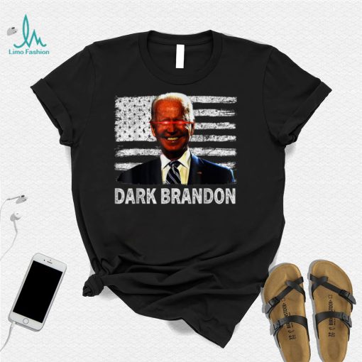 Dark Brandon Funny Biden Saving America Flag Political T Shirt