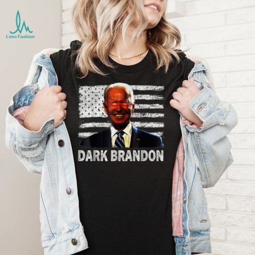 Dark Brandon Funny Biden Saving America Flag Political T Shirt