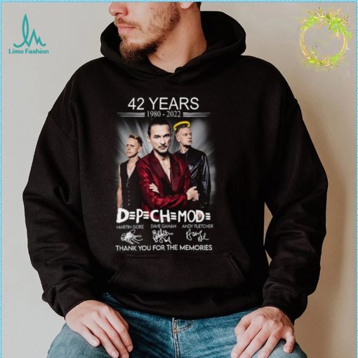 Depeche mode 42 years 1980 2022 thank you for the memories shirt