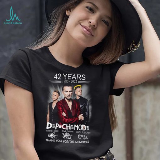 Depeche mode 42 years 1980 2022 thank you for the memories shirt