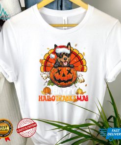 Dog Australian Kelpie Hallothanksmas Halloween Thanksgiving T Shirt Copy (2)