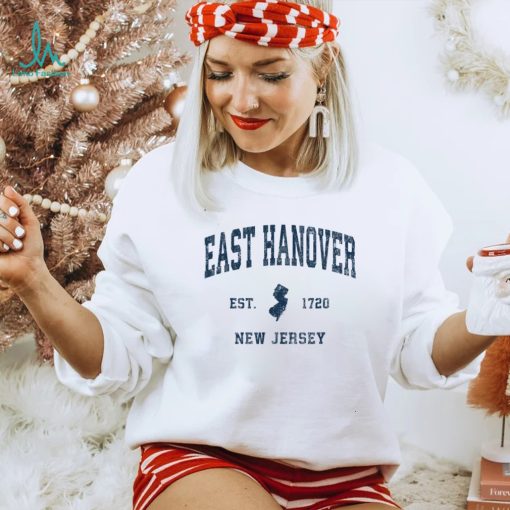 East Hanover New Jersey NJ Vintage Athletic Navy Sports Desi T Shirt