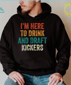Fantasy Football Party Drink Draft Kickers Funny Sport Retro T Shirt (1)