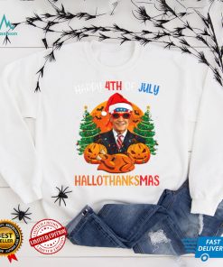 Funny Biden Happy 4th Of Hallothanksmas Holidays Halloween T Shirt