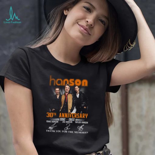 Hanson 30th Anniversary 1992 2022 Thank You For The Memories Signatures Unisex T Shirt