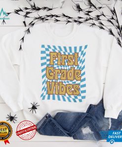 Hello First Grade Vibes Retro Teachers Kids Back To School T Shirt