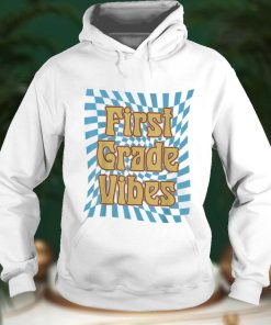 Hello First Grade Vibes Retro Teachers Kids Back To School T Shirt