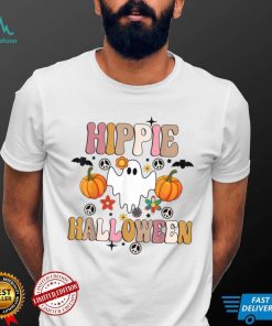 Hippie Halloween Funny Halloween With Ghost Boo Spooky T Shirt