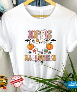 Hippie Halloween Funny Halloween With Ghost Boo Spooky T Shirt