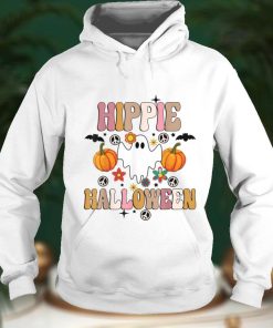 Hippie Halloween Funny Halloween With Ghost Boo Spooky T Shirt