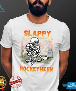 Hockey Slappy Hockeyween Skeleton Halloween Costume T Shirt