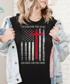 I Stand for the Flag and Kneel for the Cross Shirts USA Flag T Shirt