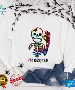 Im Ok Im Broken Invisible Mental Illness Skeleton T Shirt