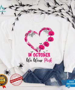 In October We Wear Pink Pumpkin Breast Cancer Halloween T Shirt 1 Copy