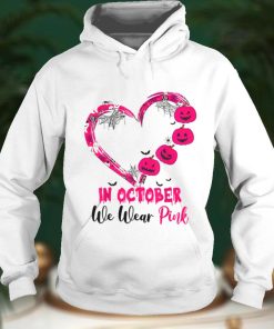 In October We Wear Pink Pumpkin Breast Cancer Halloween T Shirt 1 Copy