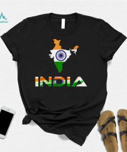 Indian Map and Flag Souvenir   Distressed India T Shirt