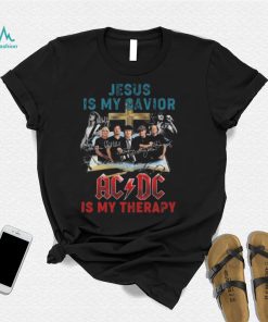 Jesus Is My Savior ACDC Is My Therapy Signatures Shirt