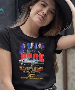 John Wick Keanu Reeves 58th Anniversary 1964 2022 Thank You For The Memories Signature Shirt