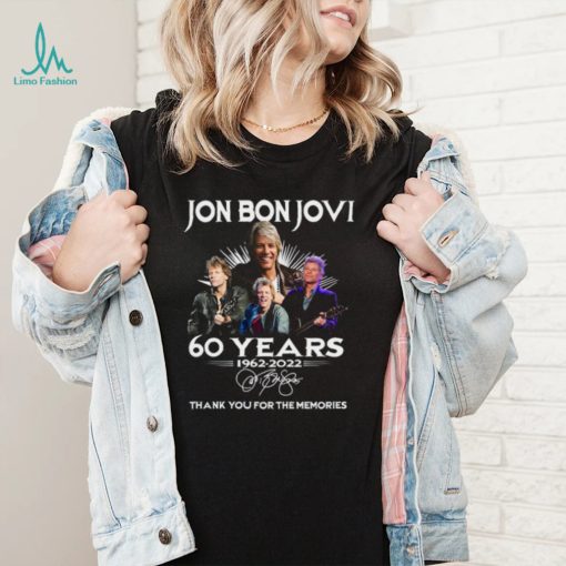 Jon Bon Jovi 60 years 1962 2022 thank you for the memories shirt