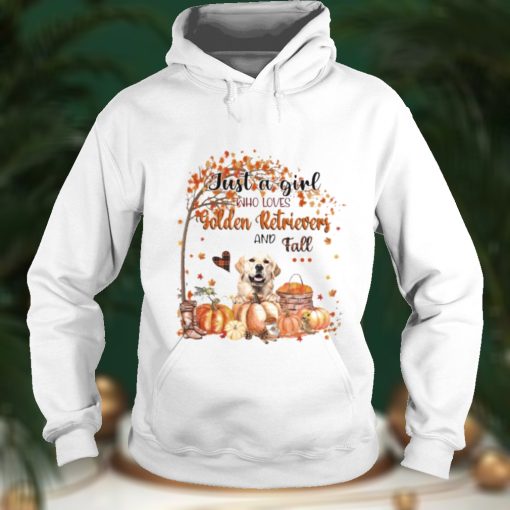 Just a Girl who loves Golden Retriever and Fall Pumpkin Happy Thanksgiving shirt