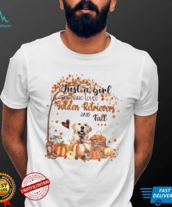 Just a Girl who loves Golden Retriever and Fall Pumpkin Happy Thanksgiving shirt