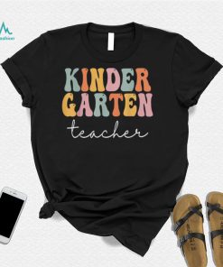 Kindergarten Teacher Retro Groovy Happy First Day Of School T Shirt