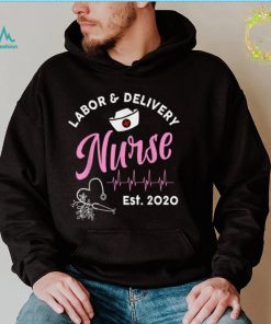 Labor Delivery Nurse Est 2020 Heartbeat RN Nurse T Shirt