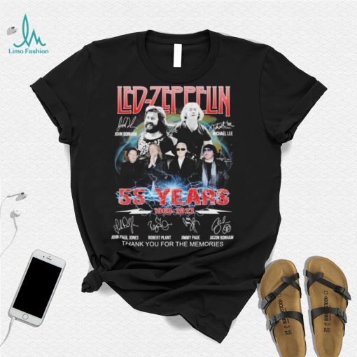 Led zeppelin John Bonham And Michael Lee 55 Years 1968 2023 Thank You For The Memories Signatures T shirt